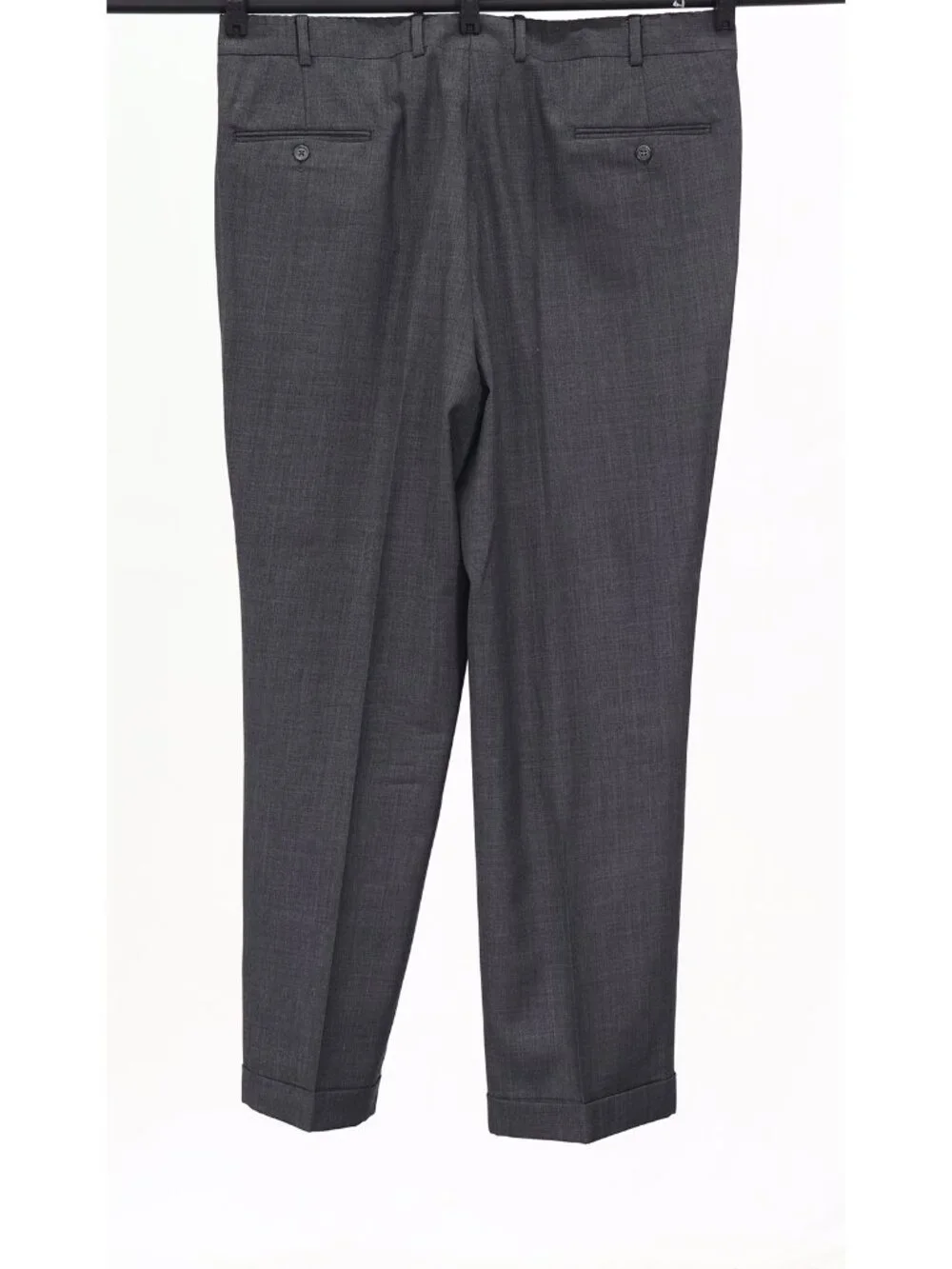Tom James 46L 40x29 Gray Full Suit 2-Button Solid R926